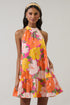 Milley Floral Della Halter Mini Dress